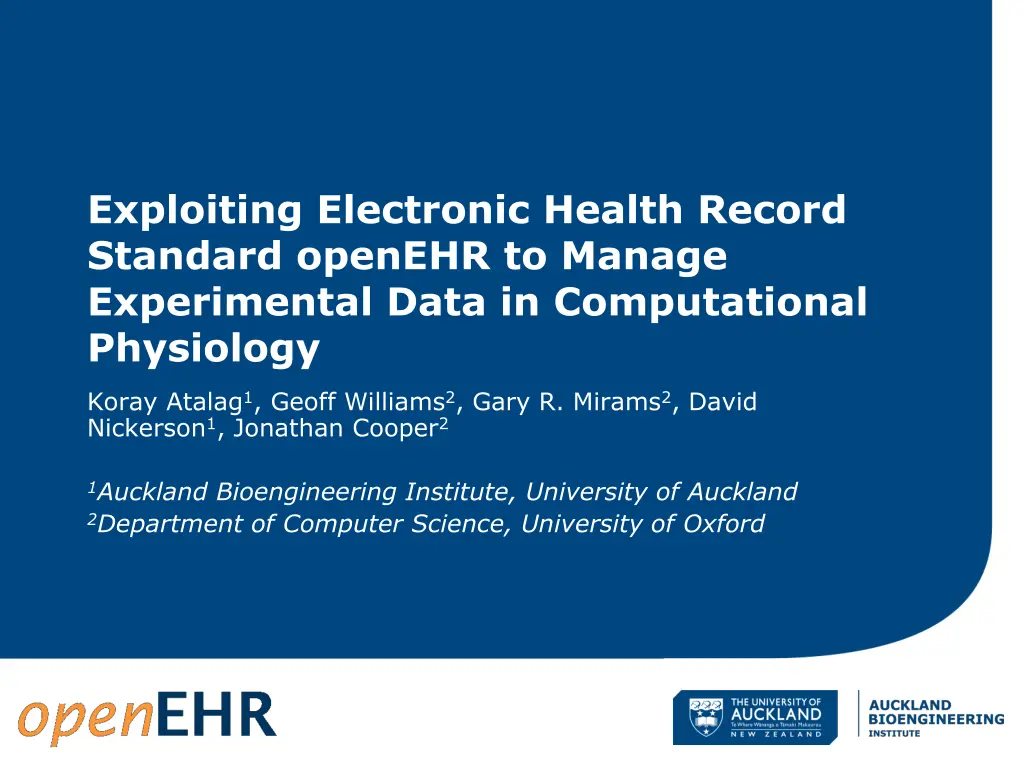 exploiting electronic health record standard