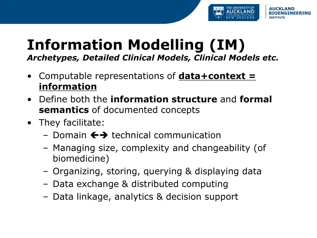 information modelling im archetypes detailed