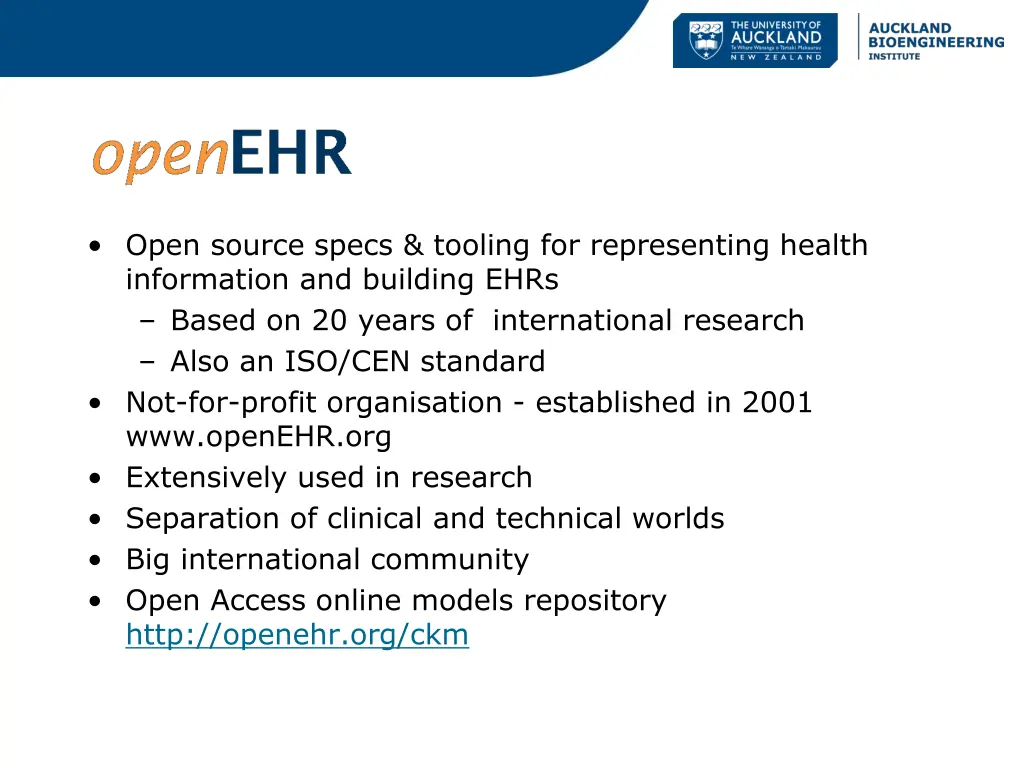 open source specs tooling for representing health