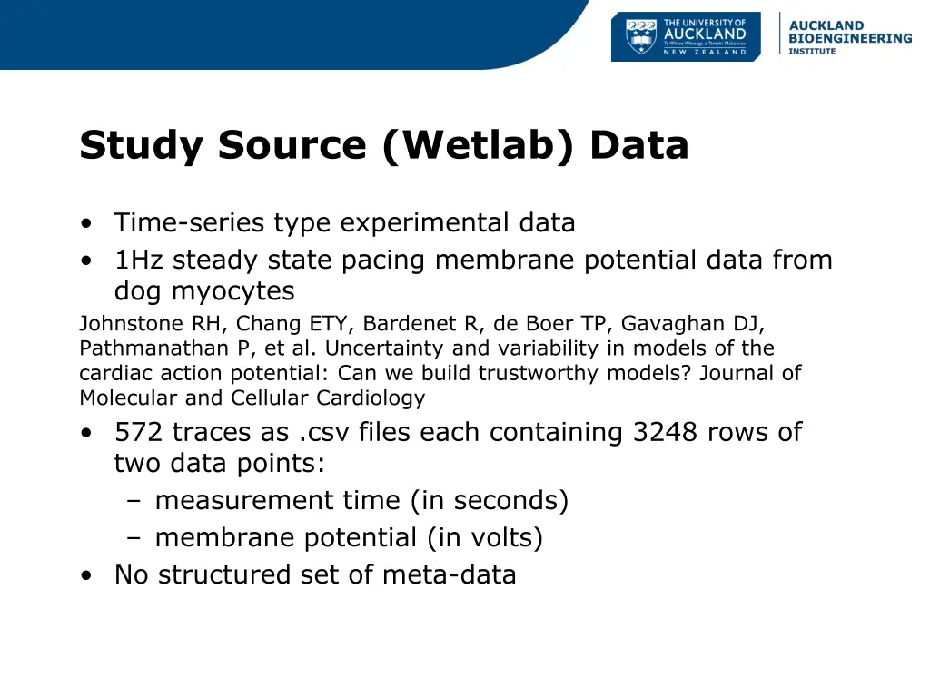 study source wetlab data