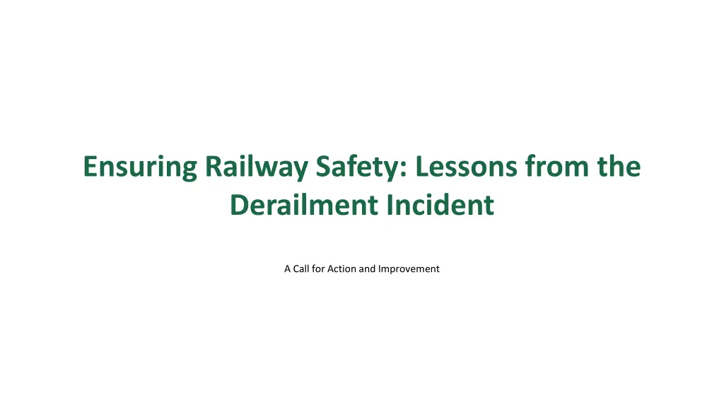 ensuring railway safety lessons from