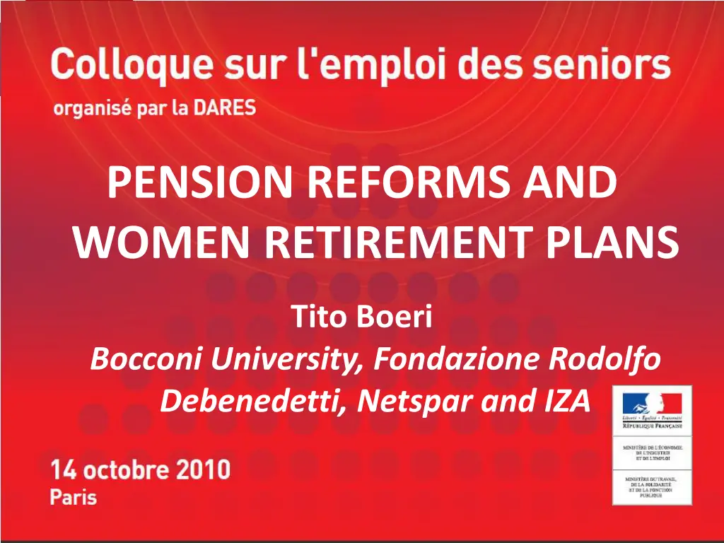 pension reforms and women retirement plans