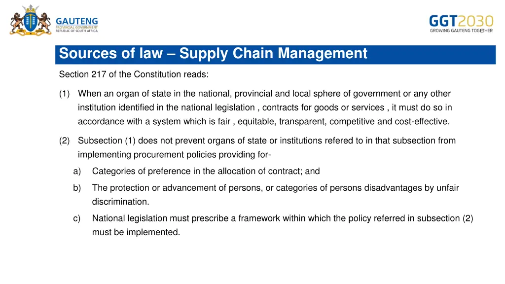 sources of law supply chain management