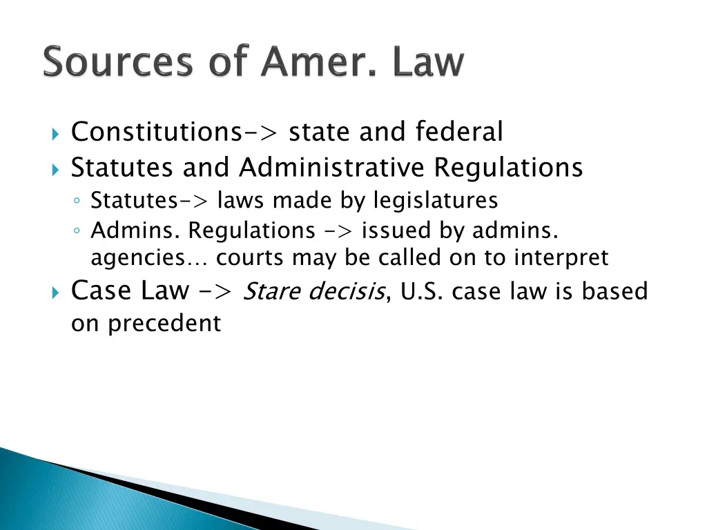 constitutions state and federal statutes
