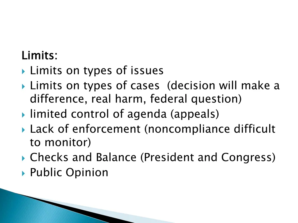 limits limits on types of issues limits on types