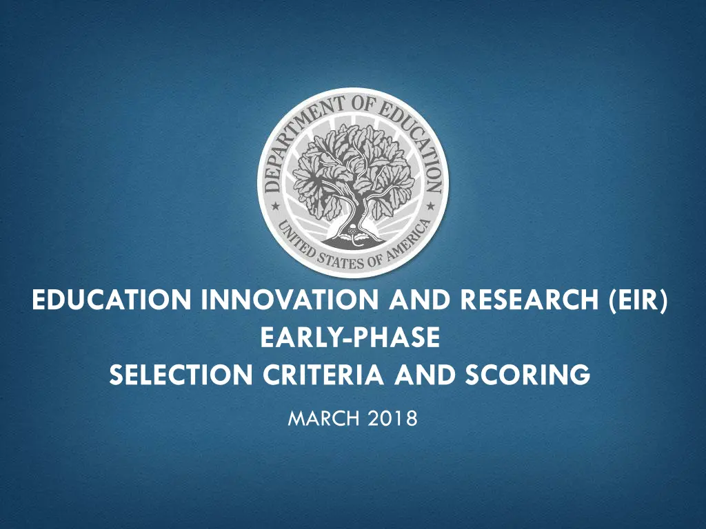 education innovation and research eir early phase 1