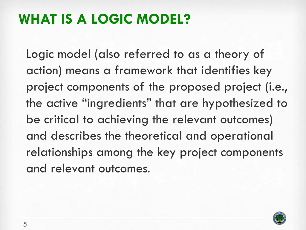 what is a logic model