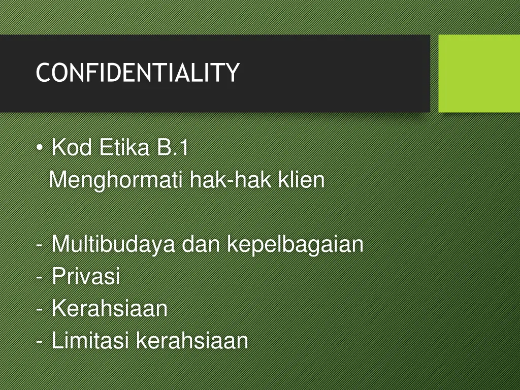 confidentiality