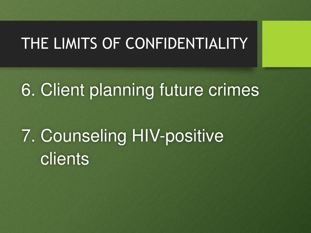 the limits of confidentiality 4