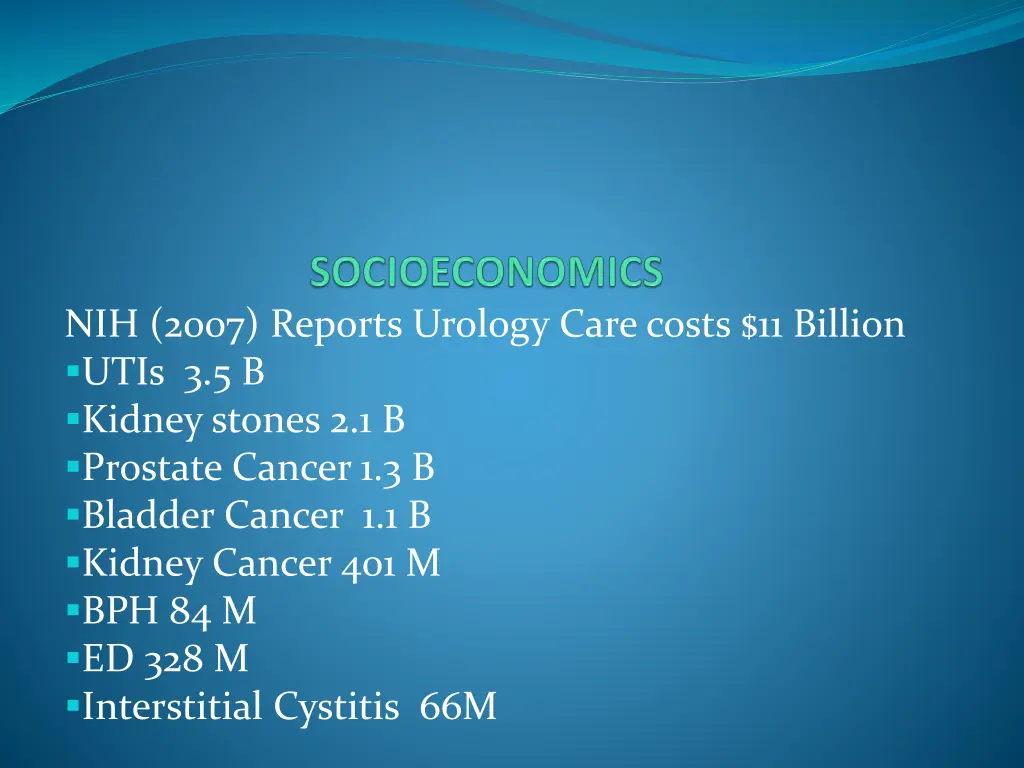 nih 2007 reports urology care costs 11 billion