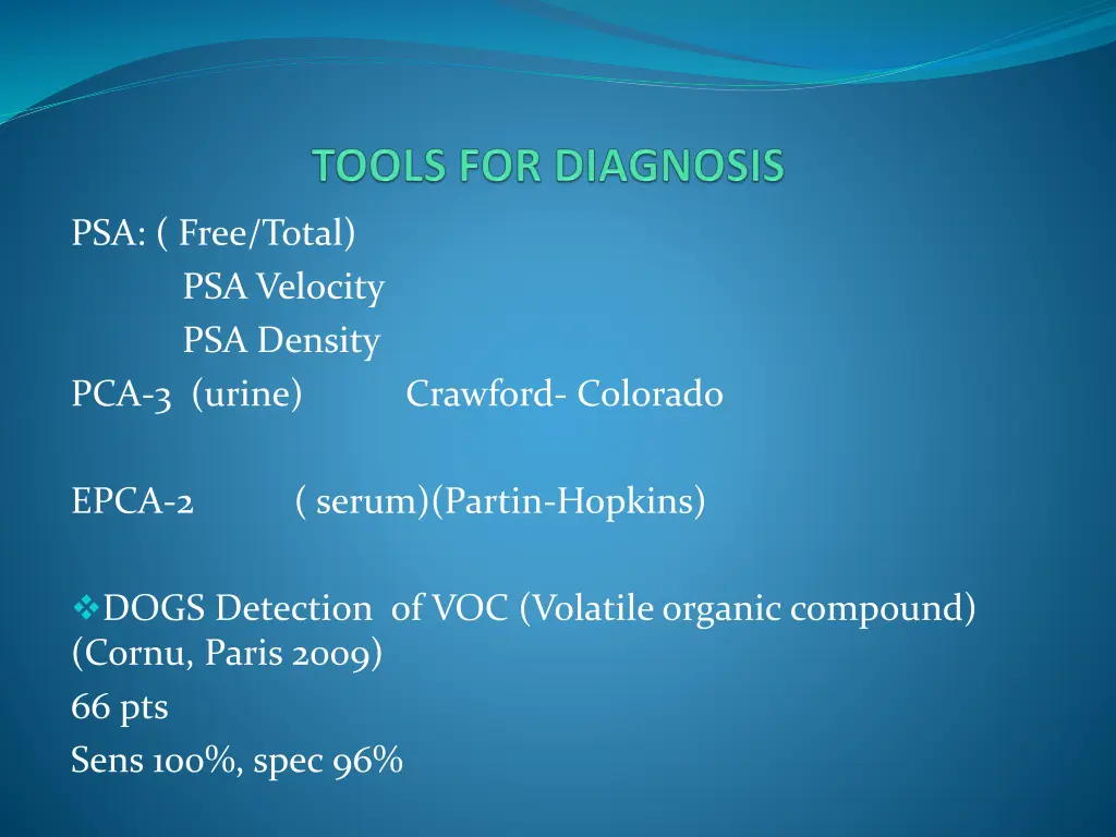 psa free total psa velocity psa density