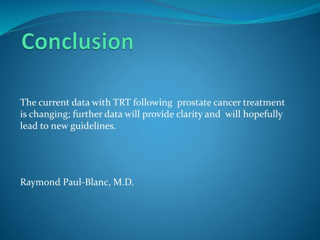 the current data with trt following prostate