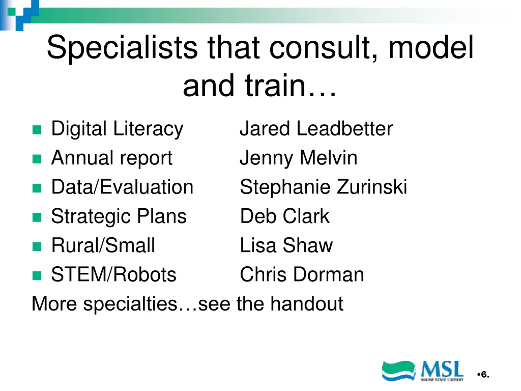 specialists that consult model and train