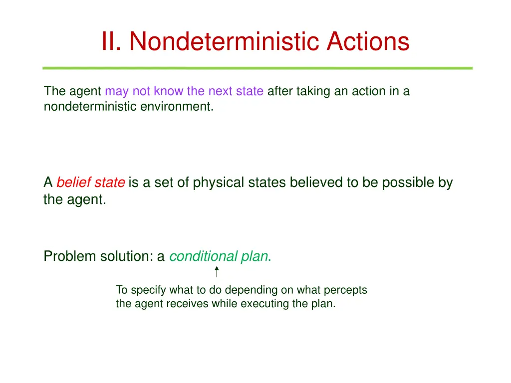 ii nondeterministic actions