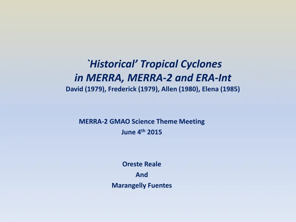 historical tropical cyclones in merra merra