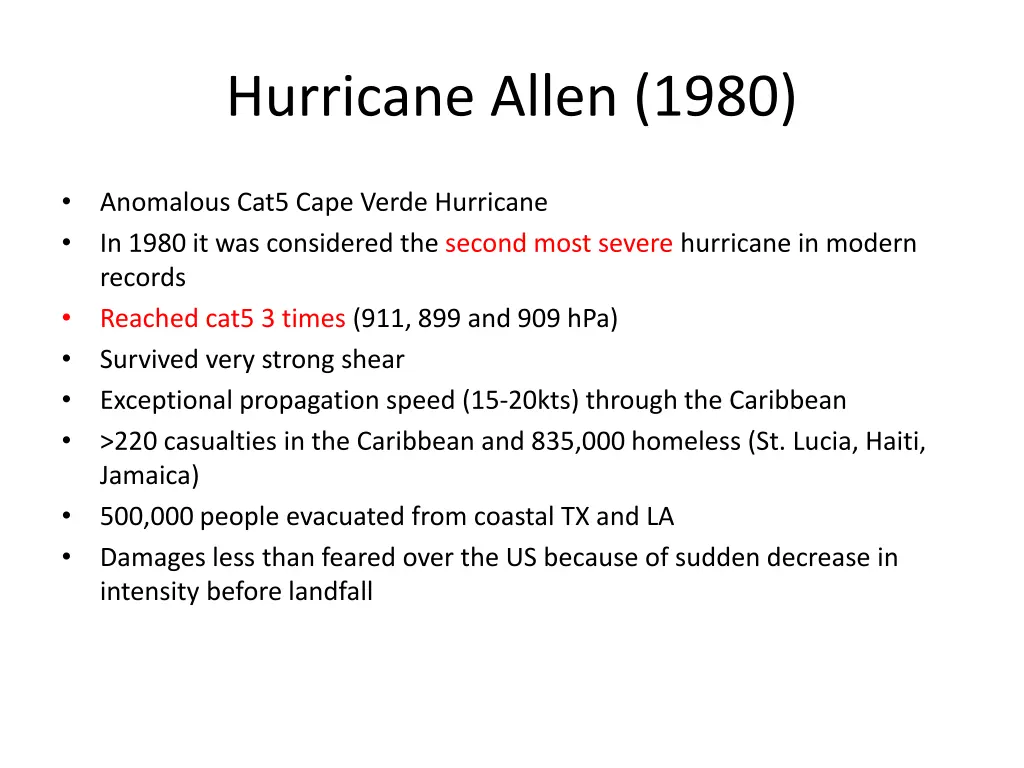 hurricane allen 1980