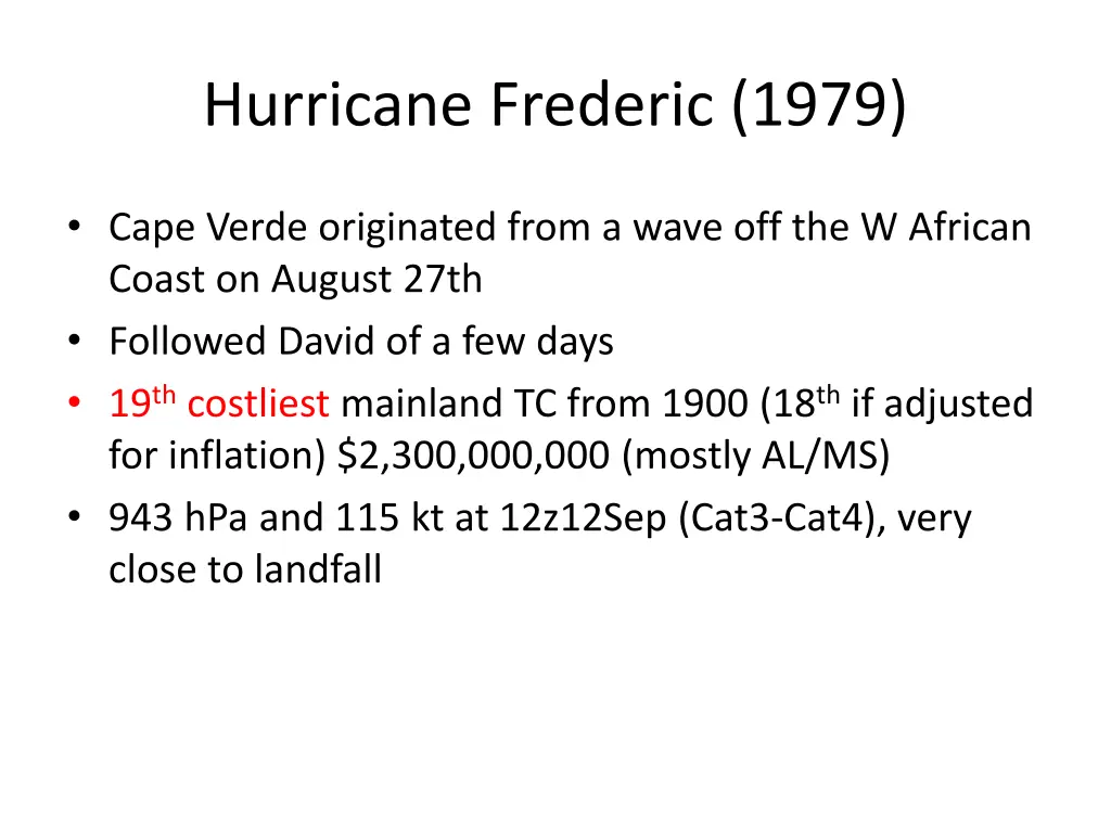 hurricane frederic 1979