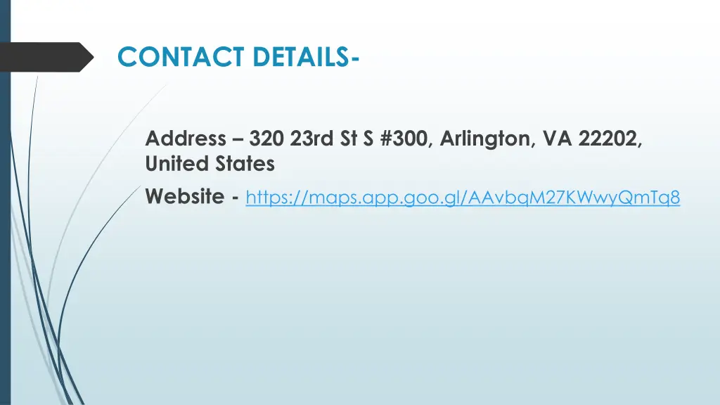 contact details