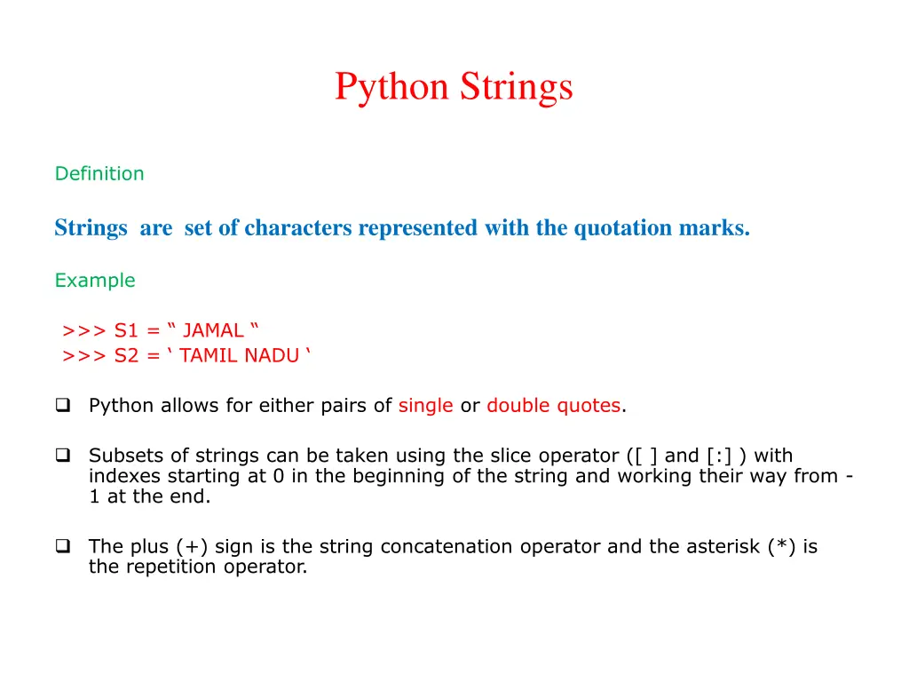python strings