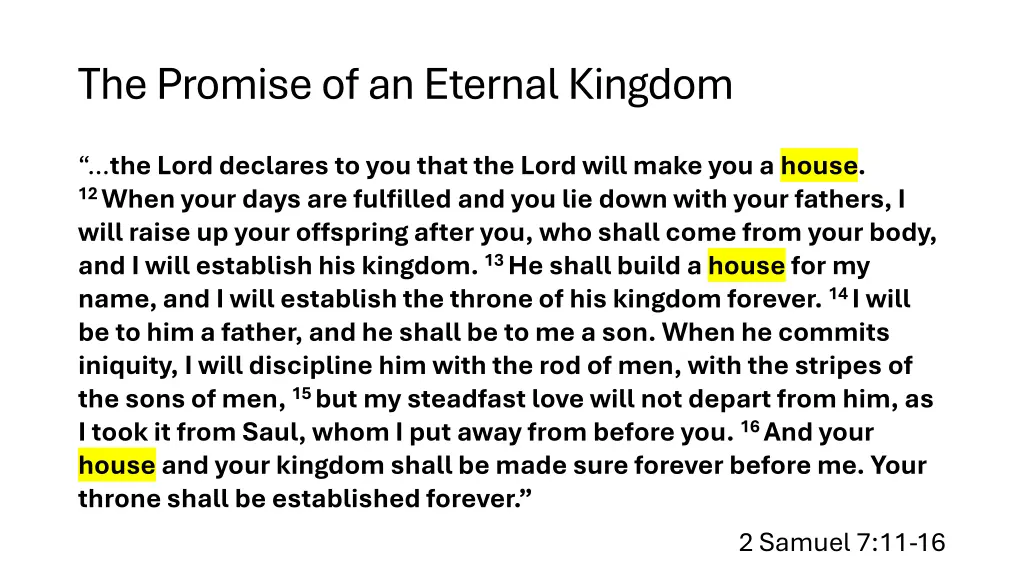 the promise of an eternal kingdom 1