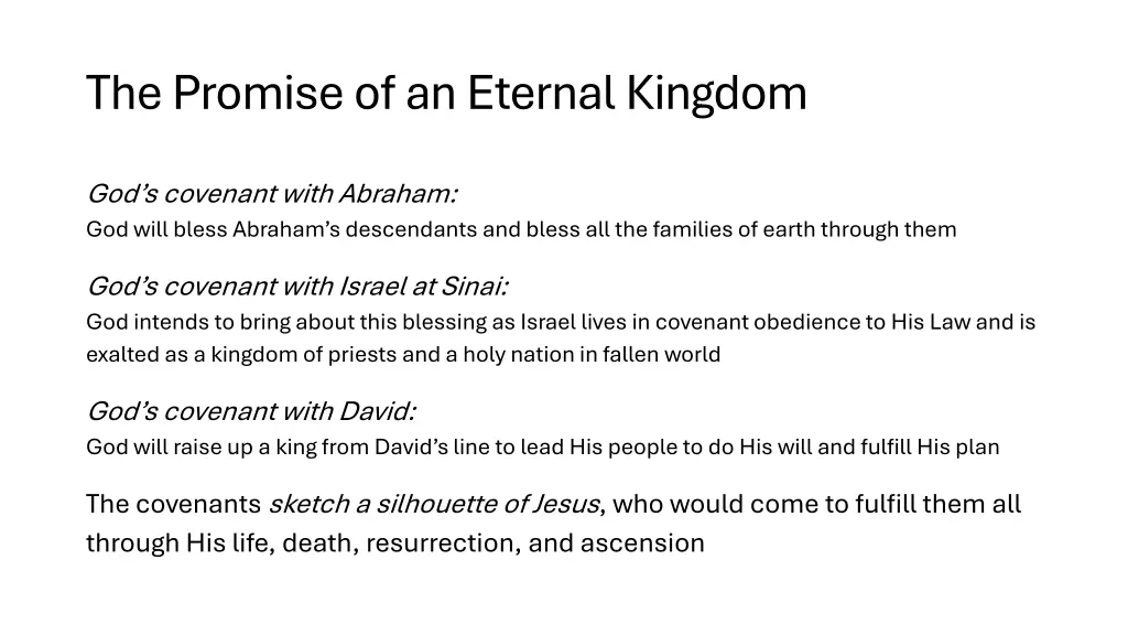 the promise of an eternal kingdom 2