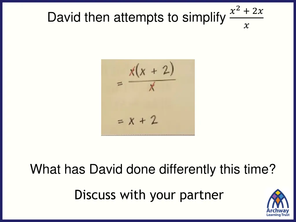 david then attempts to simplify 2 2
