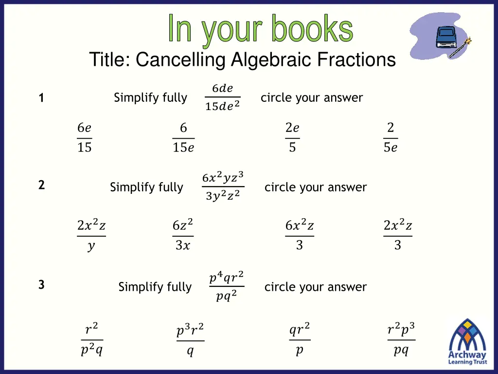 in your books