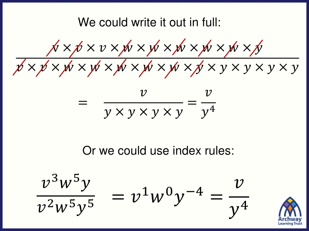 we could write it out in full
