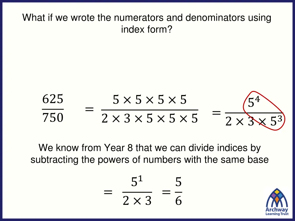 what if we wrote the numerators and denominators