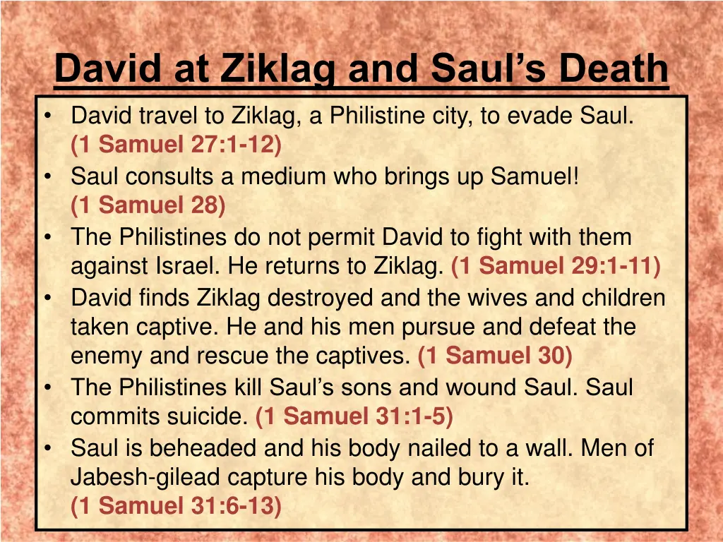 david at ziklag and saul s death david travel