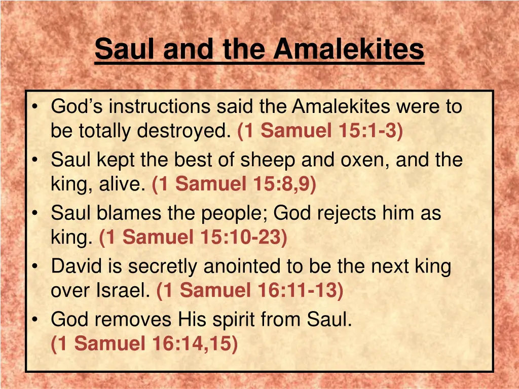 saul and the amalekites