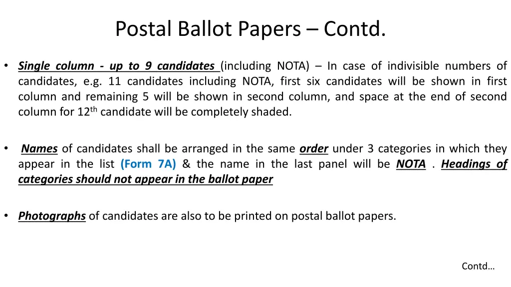 postal ballot papers contd 1