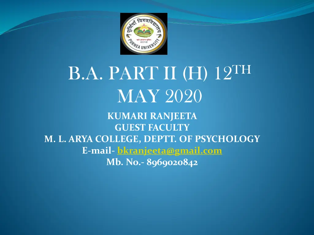 b a part ii h 12 th may 2020