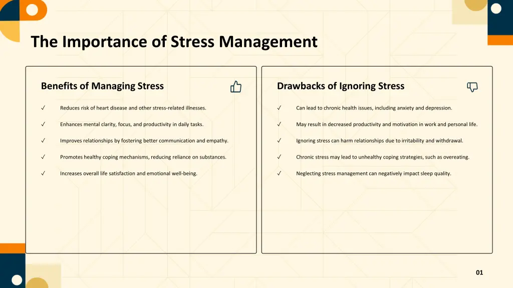 the importance of stress management
