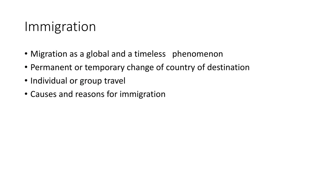 immigration