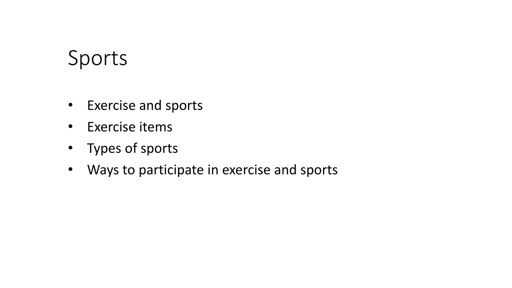 sports