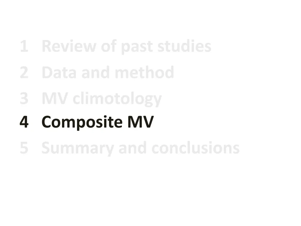 1 review of past studies 2 data and method 3