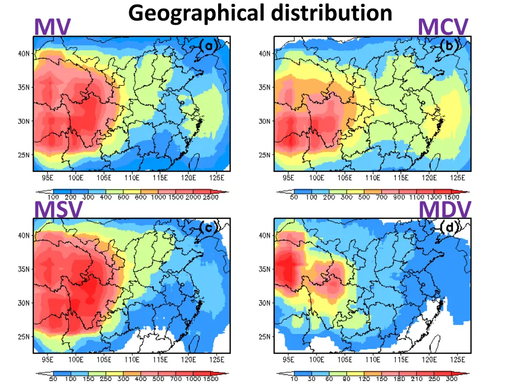geographical distribution