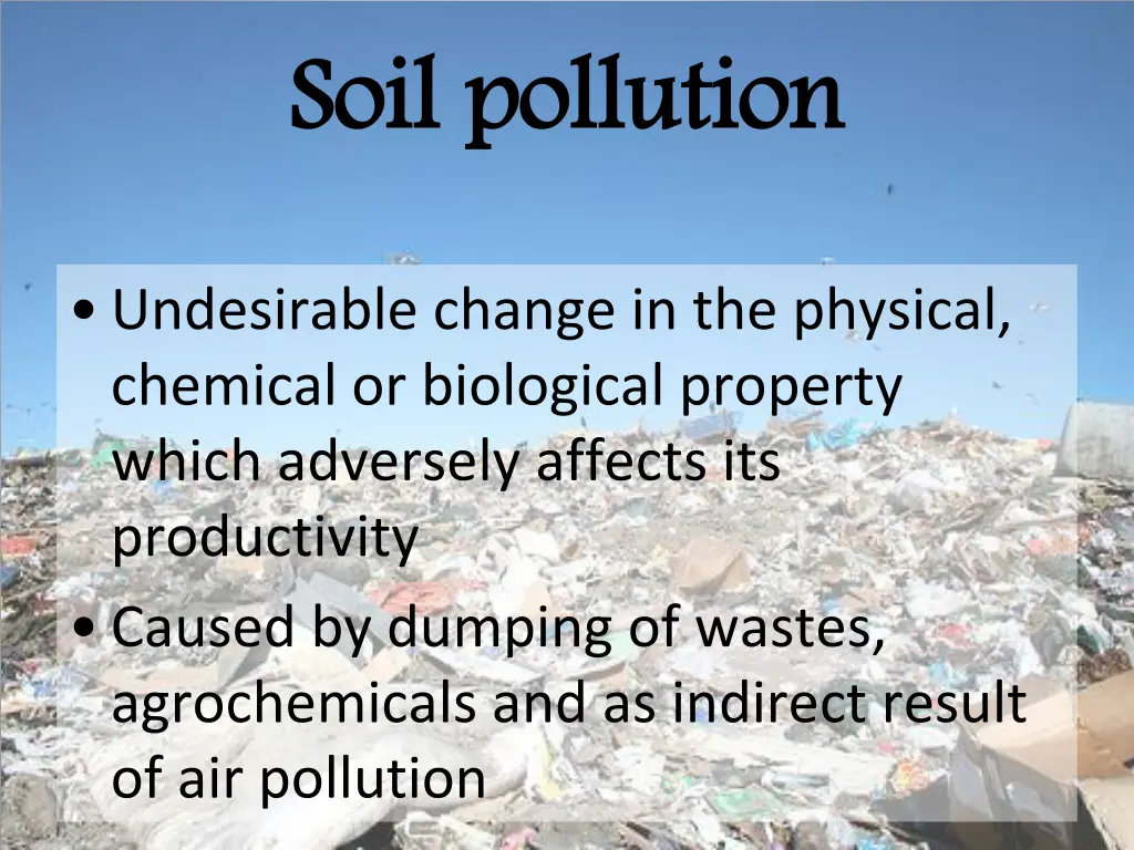 soil pollution