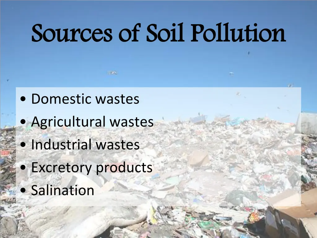 sources of soil pollution