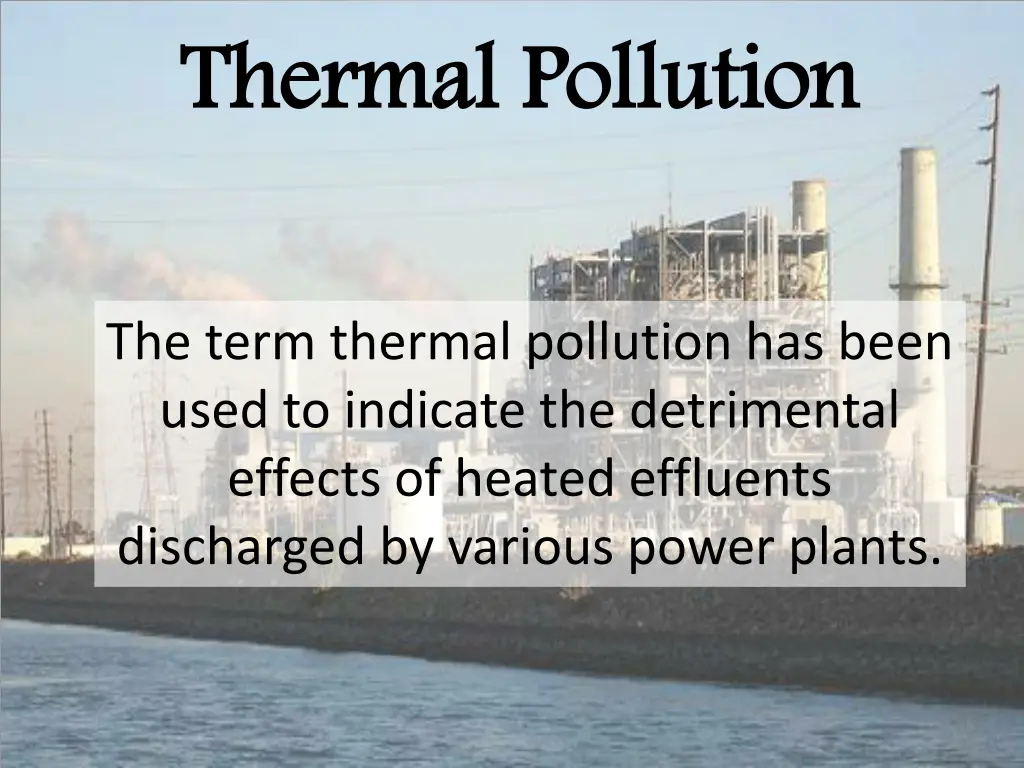 thermal pollution