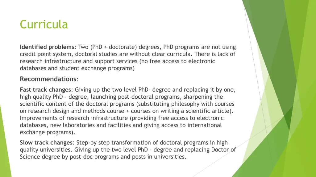 curricula