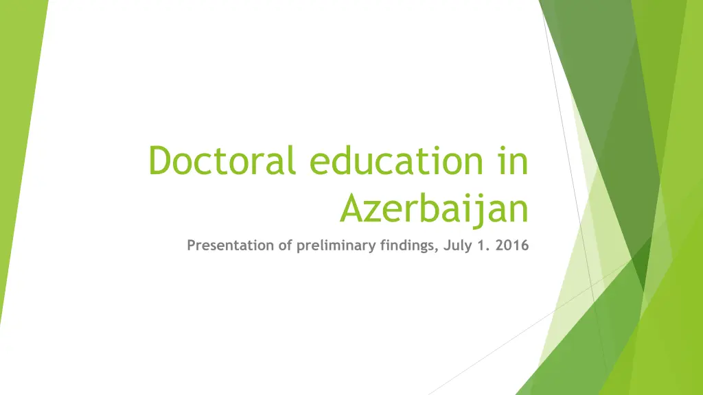 doctoral education in azerbaijan presentation