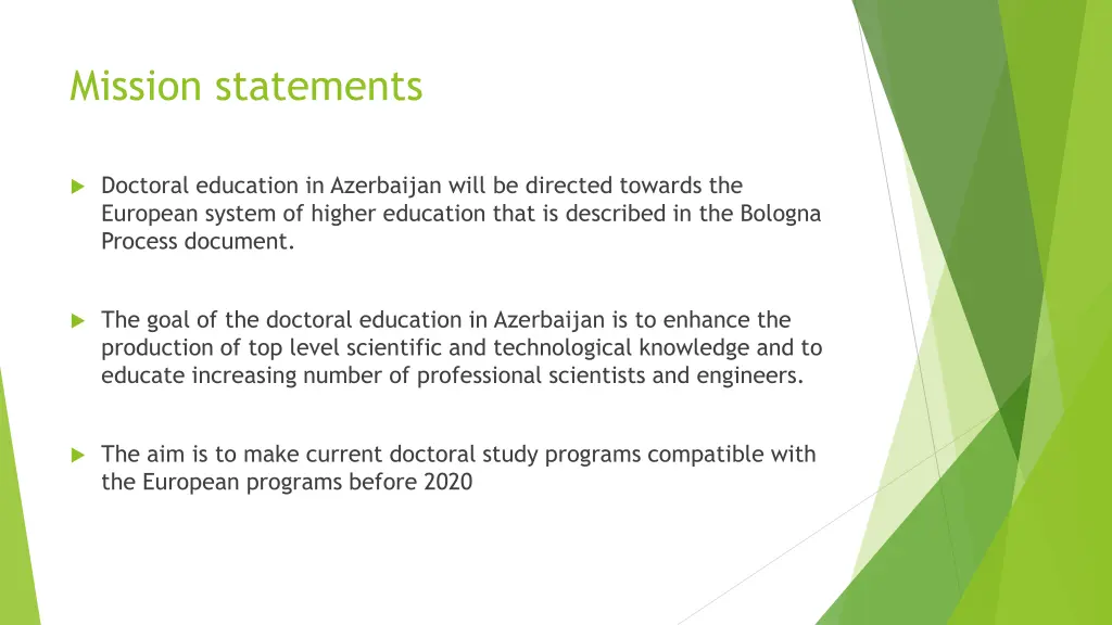 mission statements