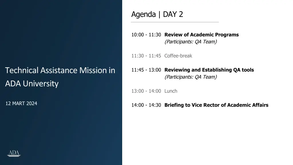 agenda day 2