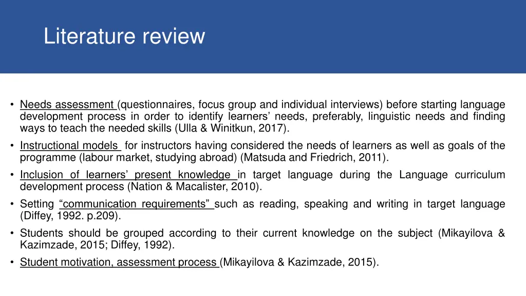 literature review