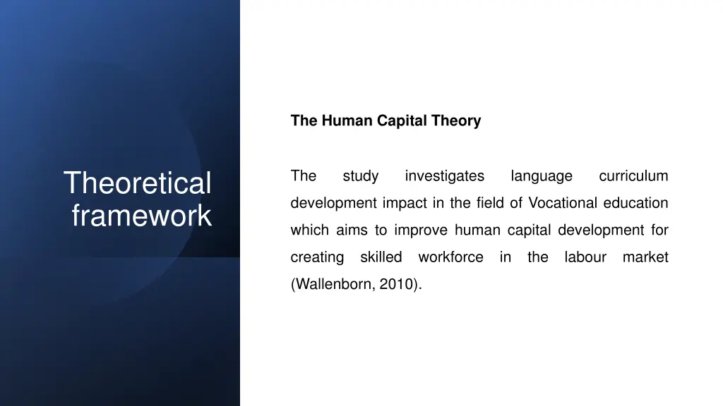 the human capital theory
