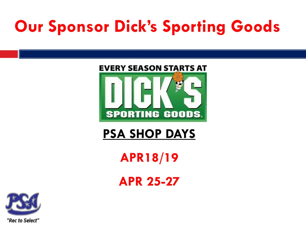 our sponsor dick s sporting goods