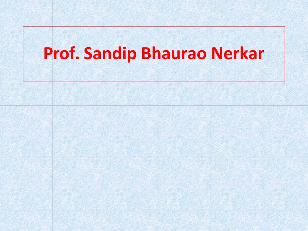 prof sandip bhaurao nerkar