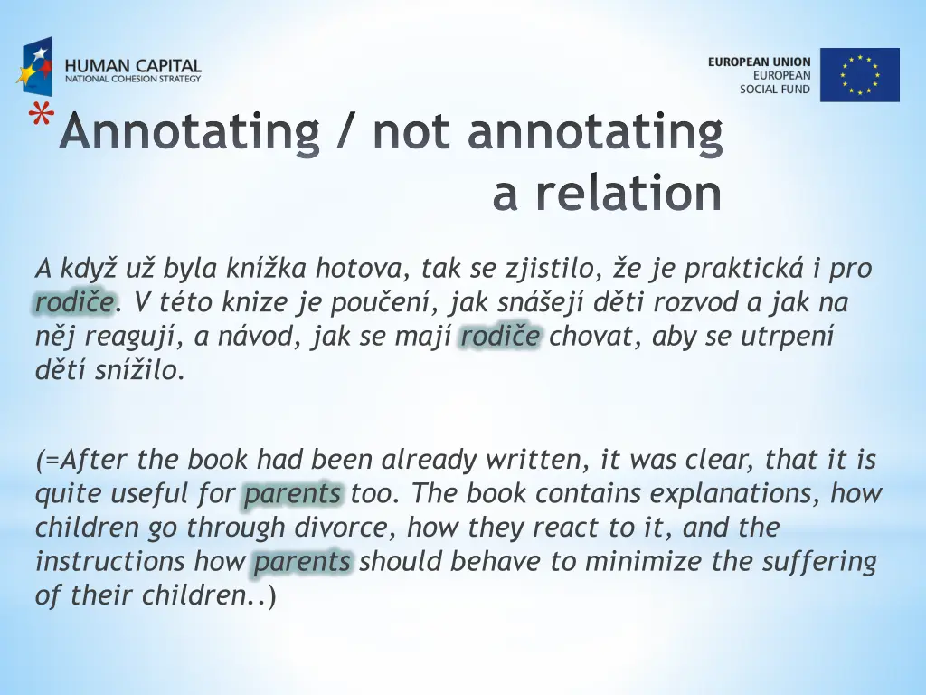 annotating not annotating
